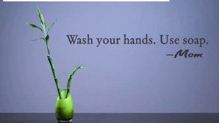 Best Price Wash your hands. Use Soap. Mom Vinyl Wall Decals Quotes Sayings Words Art Decor Lettering Vinyl Wall Art Inspirational Uplifting Review