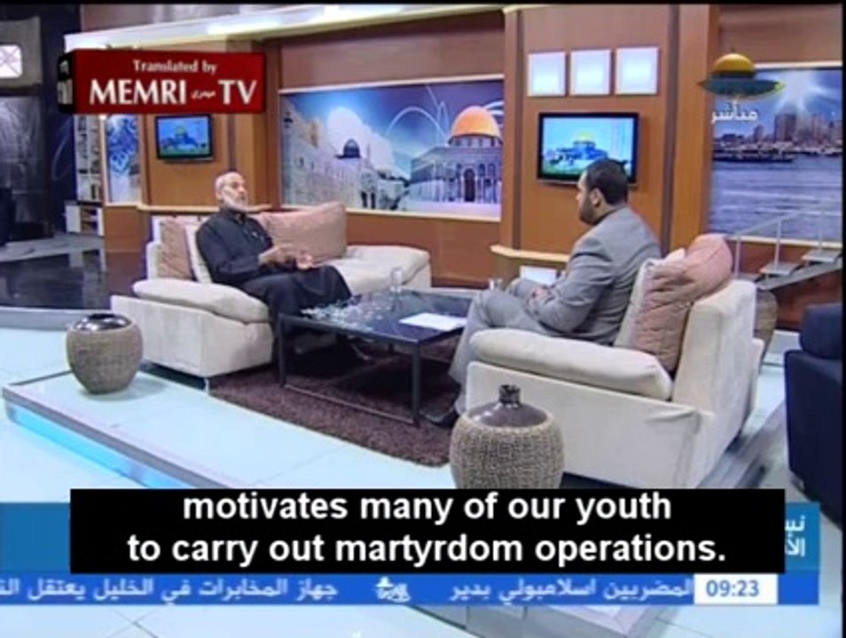 Gaza Lecturer Subhi Al-Yazji: Suicide Bombers Are Motivated by Islamic Faith, Not Financial Need or Brainwashing