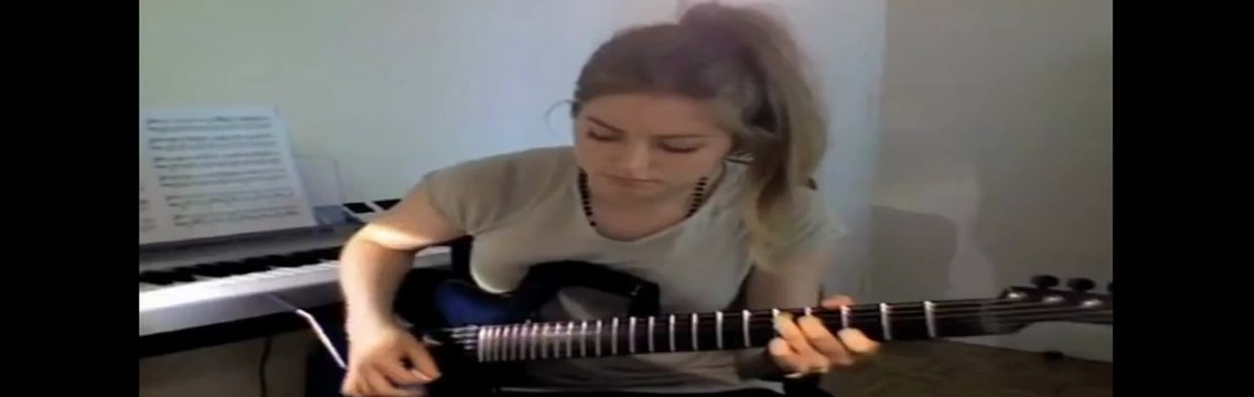 Girl Shreds on Guitar