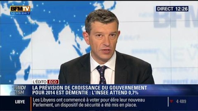 L'Édito éco de Nicolas Doze: La prévision de croissance du gouvernement pour 2014 est démentie par l'Insee – 25/06