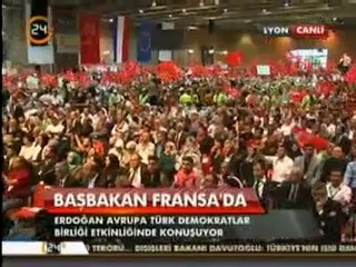Başbakan Erdoğan, France da UETD 10. Yıl Etkinliğinde Lyon da Gurbetçilere Hitap Ediyor