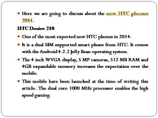 Some New HTC Phones 2014