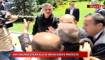 AKP önünde Efkan Ala ve Mehdi Eker'e protesto