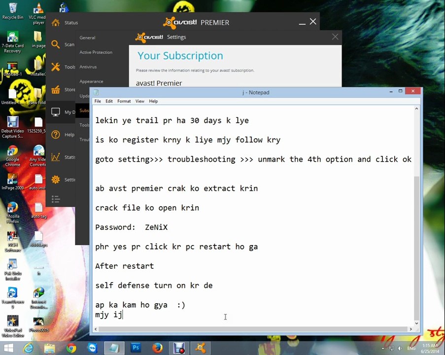 Avast Premier 2014 Full Crack/Patch Activation tutorial Part 2