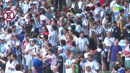 Argentinos acompanham treino da seleção fora do estádio