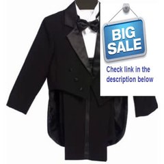 Cheap Deals Classykidzshop Formal Black Tuxedo with Tail Cummerbund Bowtie Suit (Baby - 20T) Review