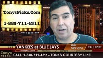 MLB Odds Toronto Blue Jays vs. New York Yankees Pick Prediction Preview 6-25-2014