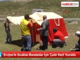 Erciyes'te Sıcaktan Bunalanlar İçin 'Çadır Kent' Kuruldu