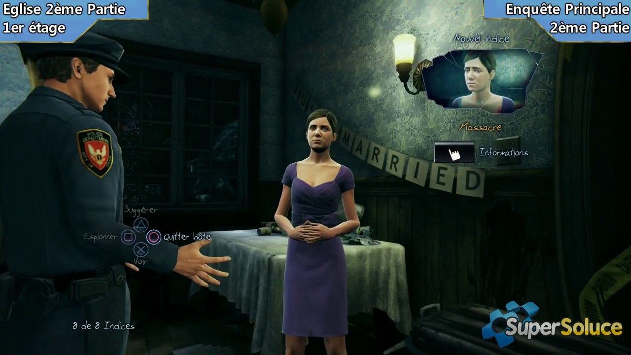Murdered : Soul Suspect - Résoudre les 3 parties de l'enquête principale lors de votre 2ème passage à l’Église
