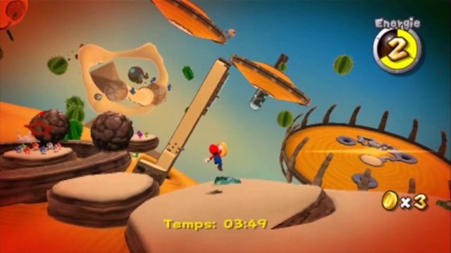 Super Mario Galaxy - Ile sablonneuse - Étoile 4 : Sables mouvants sans fin (contre-la-montre)