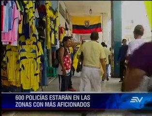 Seguridad durante el partido en Guayaquil