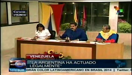 Maduro ratifica apoyo a Argentina en caso de fondos buitre