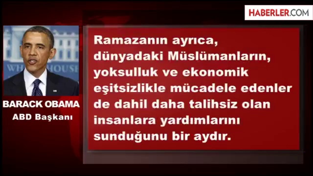 ABD Başkanı Obama'dan Ramazan Mesajı