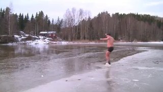 funny Crazy Guy On Thin Ice