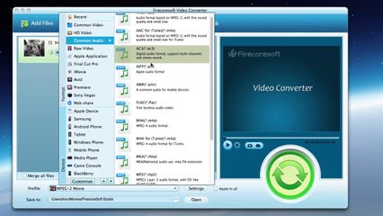 How to convert AVI to MP3 with Firecoresoft video converter