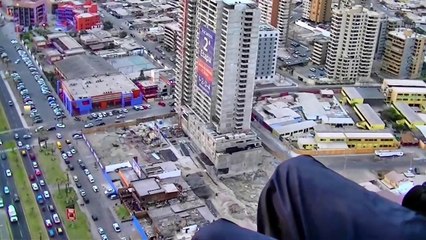 Urban Paragliding Over Iquique, Chile