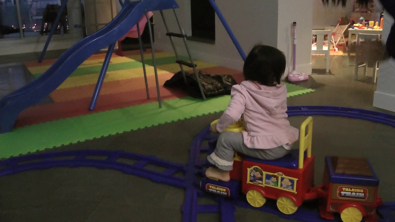 Girl Driving Train