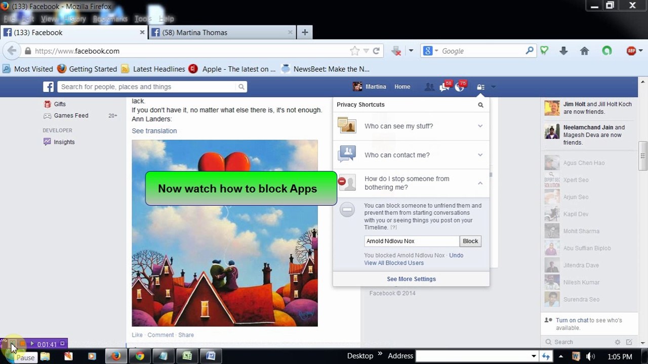 FACEBOOK: How to block users and apps that irritates you