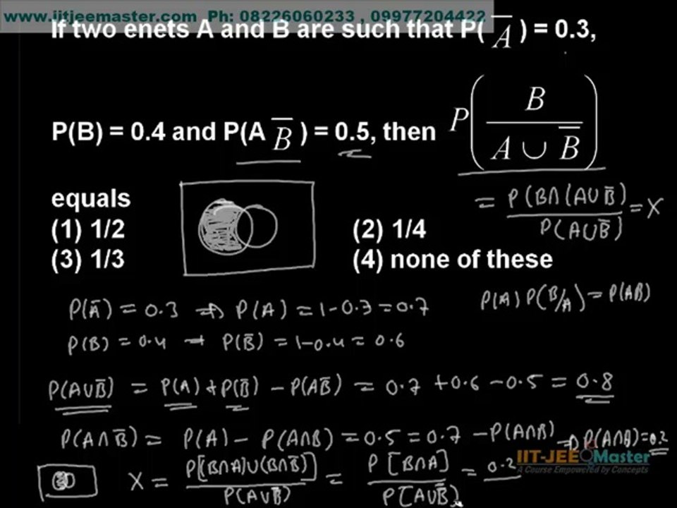 iit jee mains advance maths problem solving by concepts tricks shortcuts, Probablity