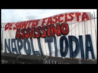 Napoli - Striscione per Ciro Esposito, da Scampia 'ciao eroe' -live- (24.06.14)