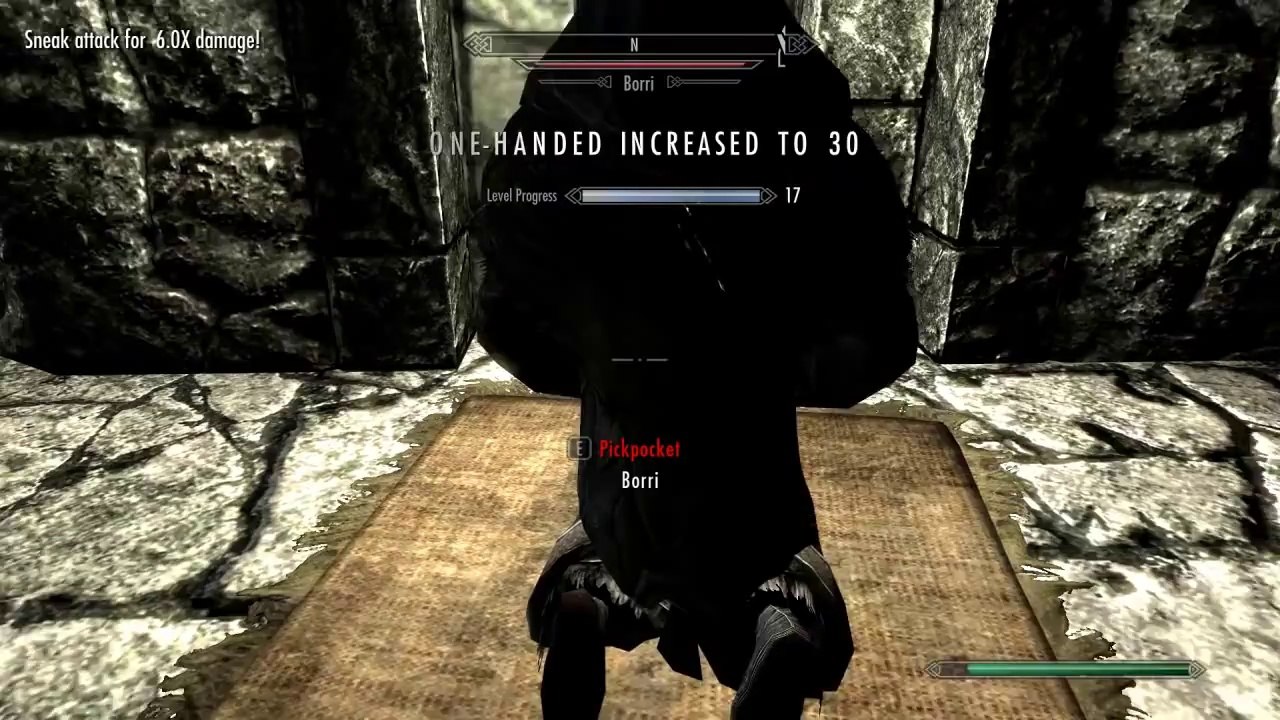 Skyrim Sneak level 100 in 10  minutes!