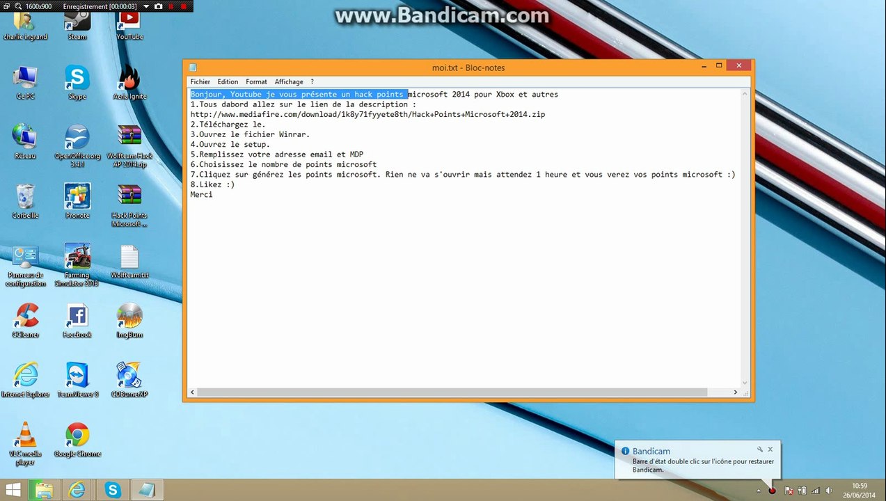 Hack Code Points Microsoft 2014