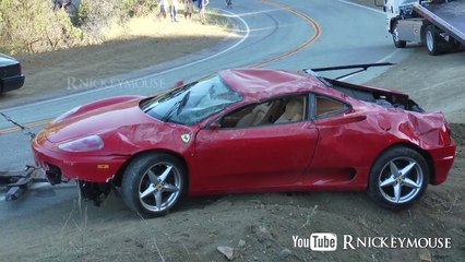 Brutal Ferrari 360 Modena Crash