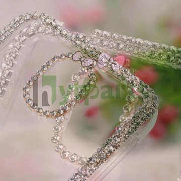 Hytparts.com-Girly 3D Bling Clear Hard Case Cover for Samsung Galaxy S5