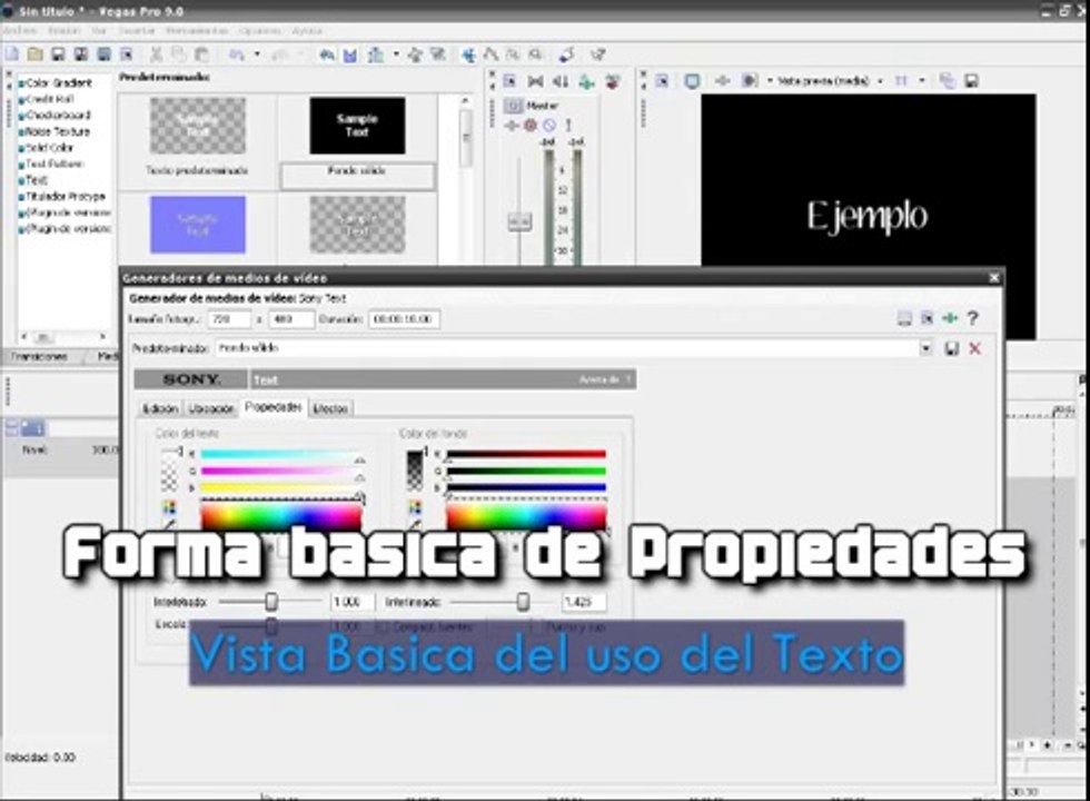 Vegas Pro 9.0 Español - 06  Textos