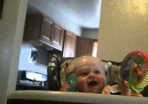 Baby Laughs Hysterically at the Dinner Table