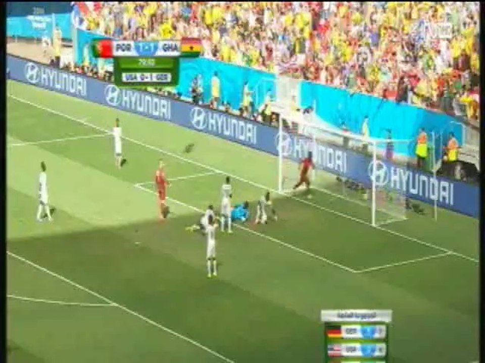الهدف الثانى للبرتغال عن طريق رونالدو -البرتغال2-غانا1- كأس العالم 2014