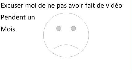 ecuser moi ne de pas avoir fait de vidéo se mois ci