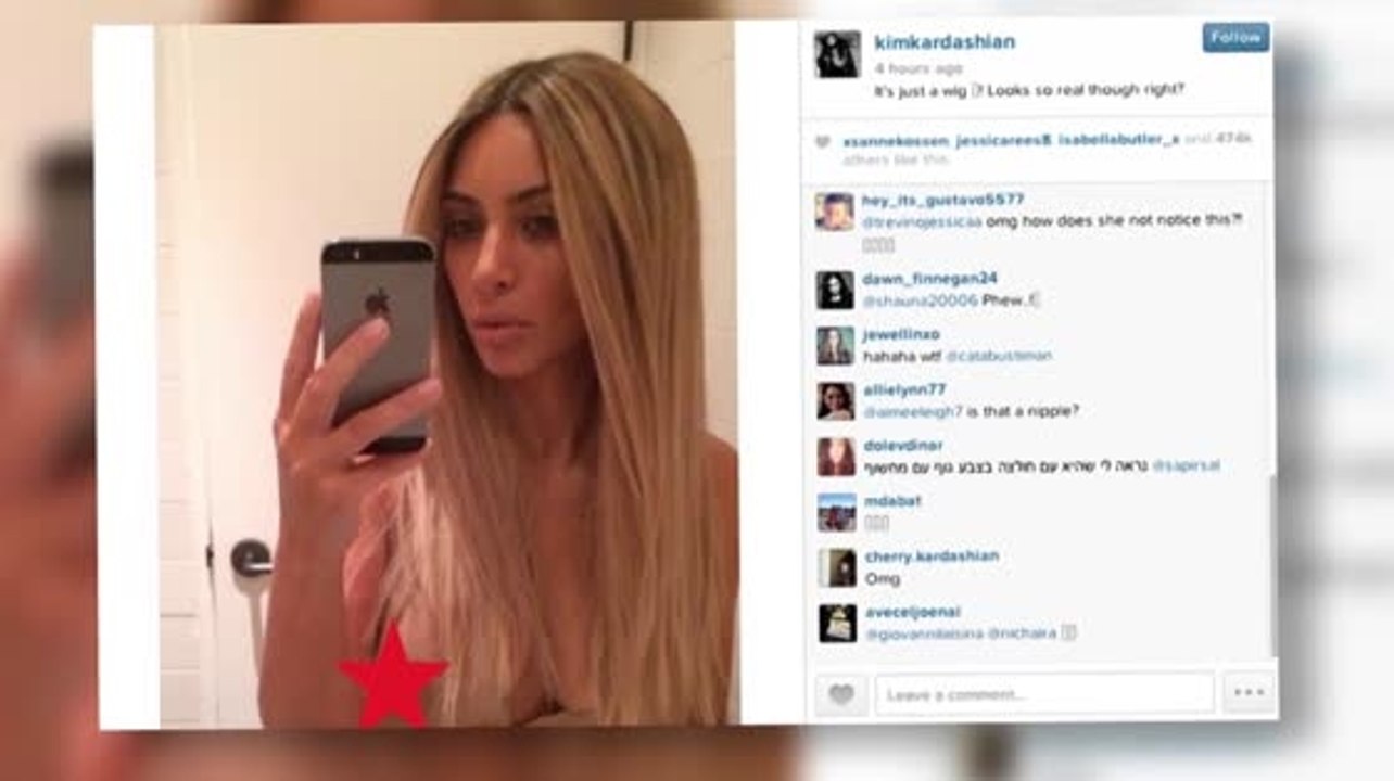 Kim Kardashians Nippel Blitzer auf Instagram