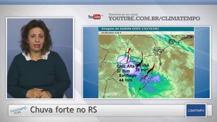 Chuva vai causar problemas no Sul