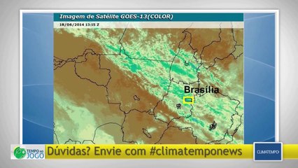 E o tempo no Colômbia x Costa do Marfim?