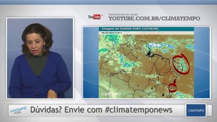 Risco de chuva forte no litoral do Nordeste