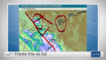 Sul do BR tem temporais no fim de semana