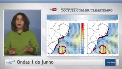 Pouca onda no Sul e no Sudeste