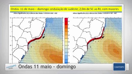 Grandes ondas no Sul e no Sudeste