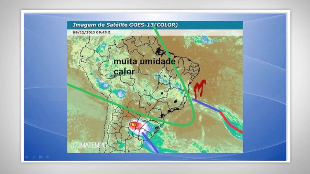 2ª feira com calor e temporais no Brasil