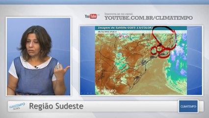 Mais chuva sobre MG, ES e também sobre o RJ