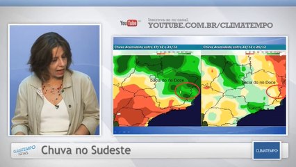 Quando a chuva diminui sobre o rio Doce?