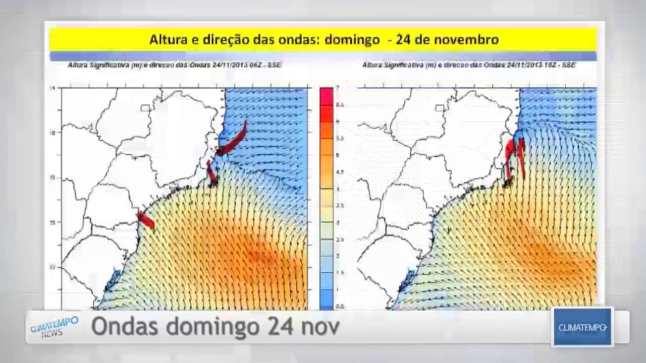 Mar agitado no Sul e no Sudeste