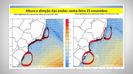 Previsão das ondas para o feriadão