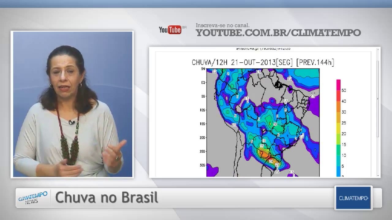 Chuva forte para o ES, sul da BA e norte de MG