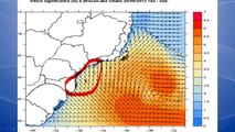 Formação de Ciclone extratropical na costa do Sul-Sudeste