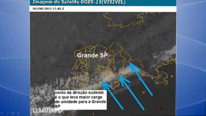 O vento que vira o tempo na Grande SP no fim da tarde