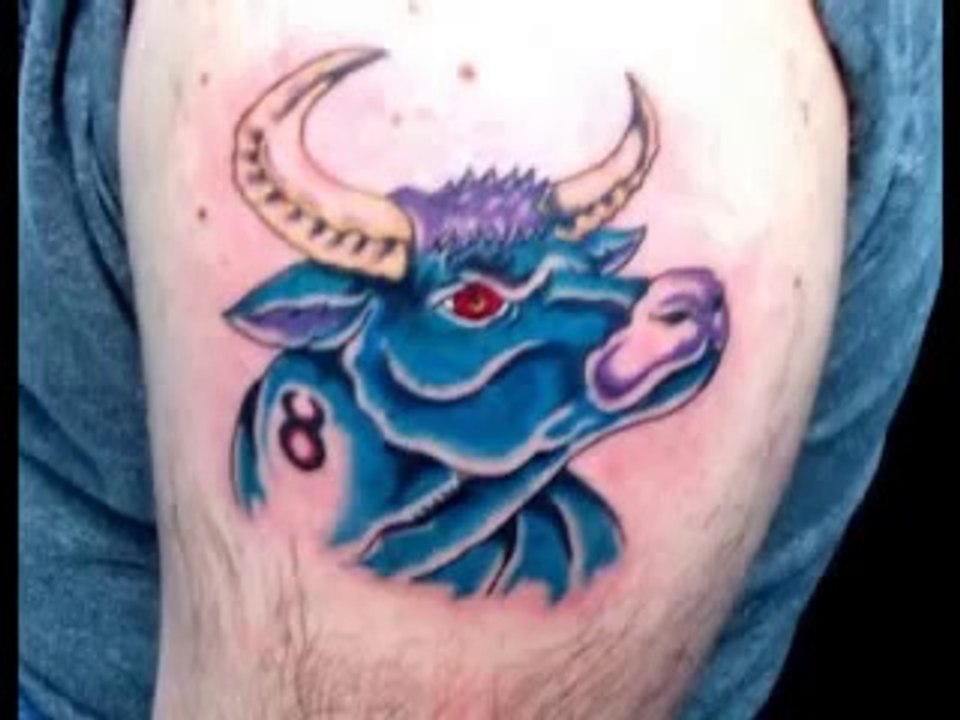 Taurus Tattoos - Zodiac Bull Design Tattoo-Bodyink.Com