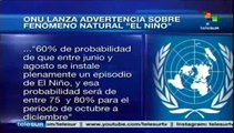 ONU lanza advertencia sobre el fenómeno natural 