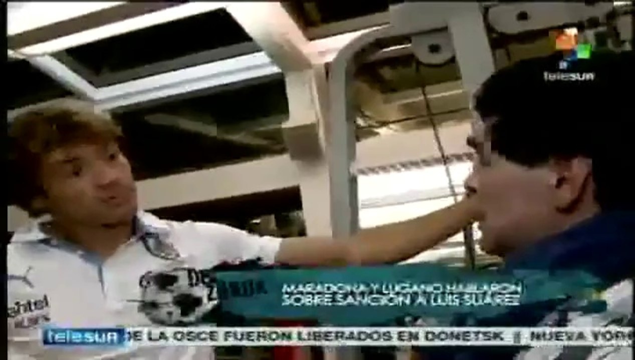 Maradona y Lugano hablan sobre la sanción a Luis Suárez